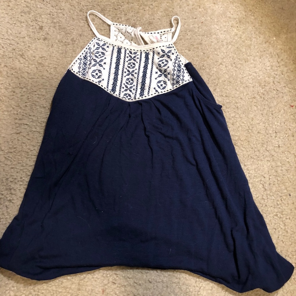 Navy blue halter tank top